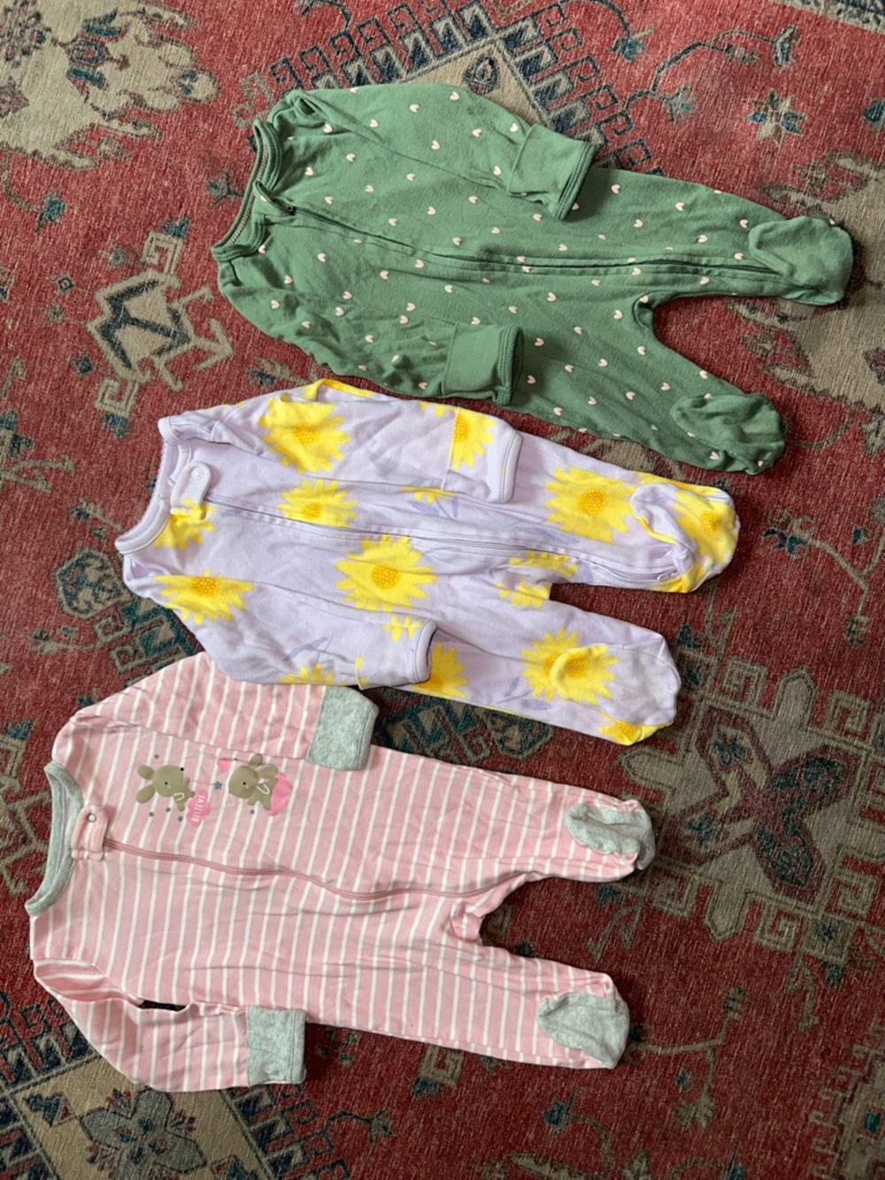 0-3 months Baby Footed Pajama Bundle